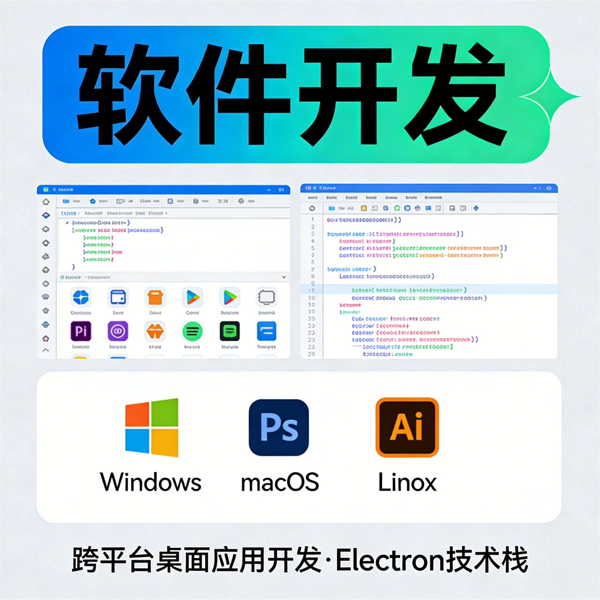 Electron 开发 桌面应用 跨平台软件 程序编写