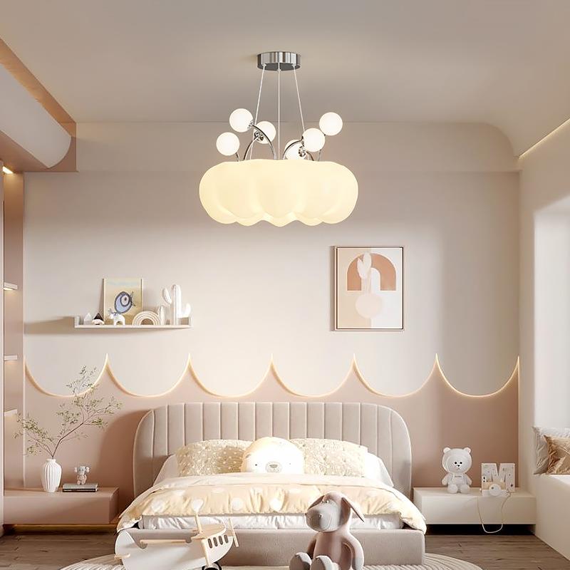 卧室灯吊灯网红奶油风主卧房间灯浪漫温馨2025新款南瓜儿童房吊灯