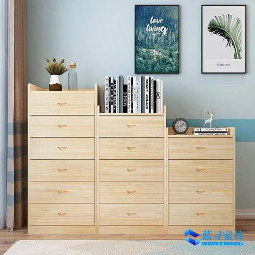 实木斗柜松木收纳三四五多抽屉柜简约现代儿童储物柜组合多功能柜