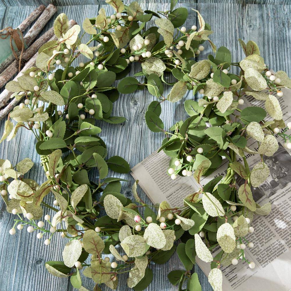 玫瑰花墙花环叶环草环仿真花厂家家居装饰婚庆手捧花假花MW61888