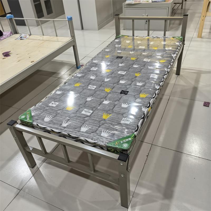 钢制铁床双人高低床单人床工地单人床铁艺型材床学校公寓学生床
