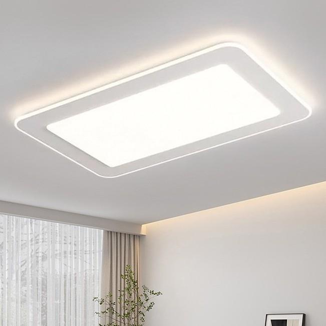 现代简约白色客厅卧室吸顶灯2025新款LED灯具全屋套餐中山灯具厂