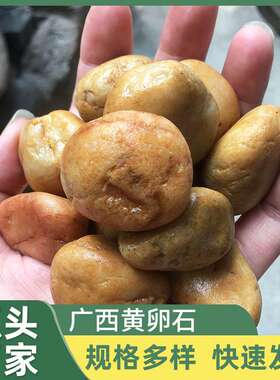 供应黄色抛光鹅卵石高亮度鱼缸雨花石造景工程铺路垫底雨花石