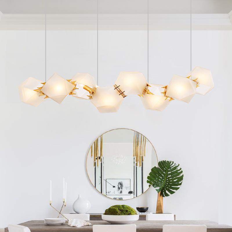 意大利设计师创意魔方玻璃吊灯简约后现代个性客厅餐厅卧室灯具