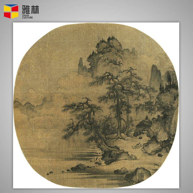 仿古画芯南宋青山白云图艺术微喷复制山水画名家书画电脑喷绘