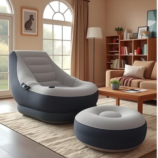 INTEX 68564充气沙发成人单人懒人休闲沙发床午休躺椅现代简约