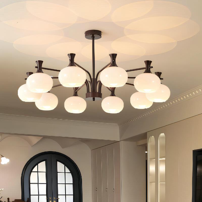 客厅吊灯魔豆灯法式奶油风中古复古卧室主灯现代简约2025新款灯具