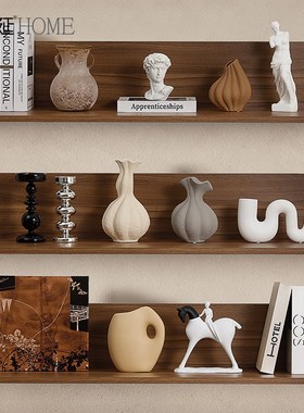 现代高级感大地色l艺术软装饰品摆件轻奢高档家居客厅电视酒柜摆