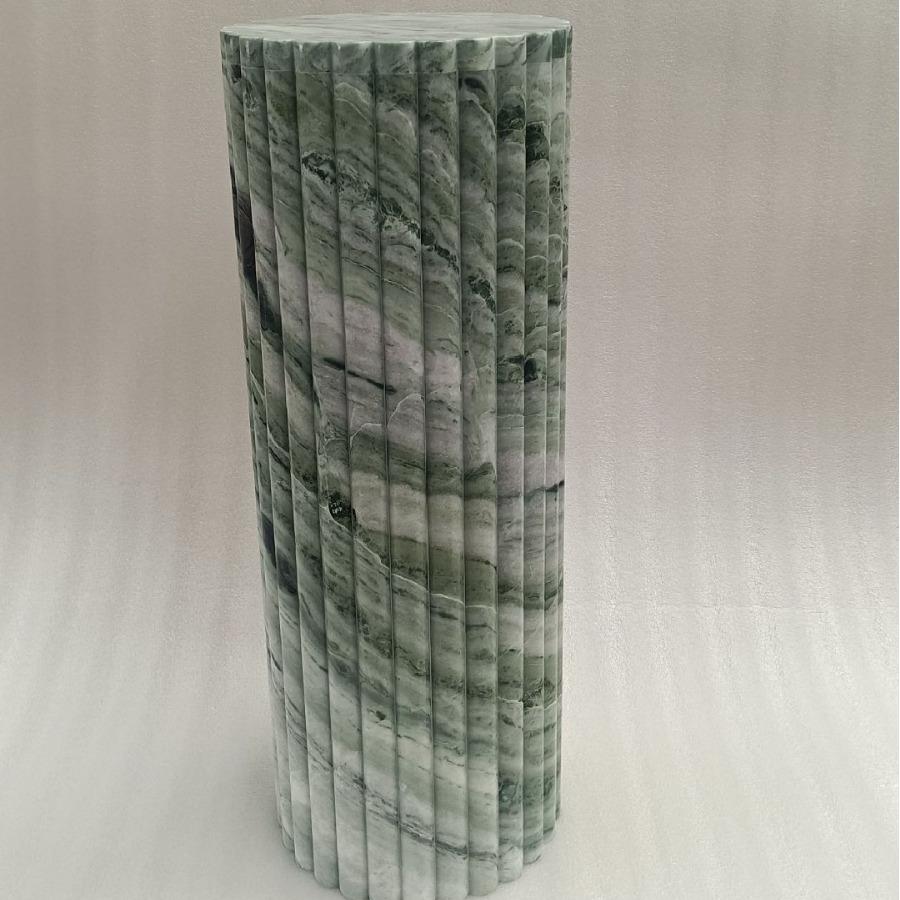 轻奢客厅云中翡翠牛鼻边圆柱桌卧室边几床头柜小桌子现代简约茶几