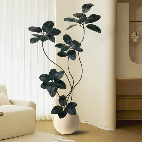 仿真绿植橡皮假树客厅大盆栽高级室内大型仿生绿植办公室装饰植物