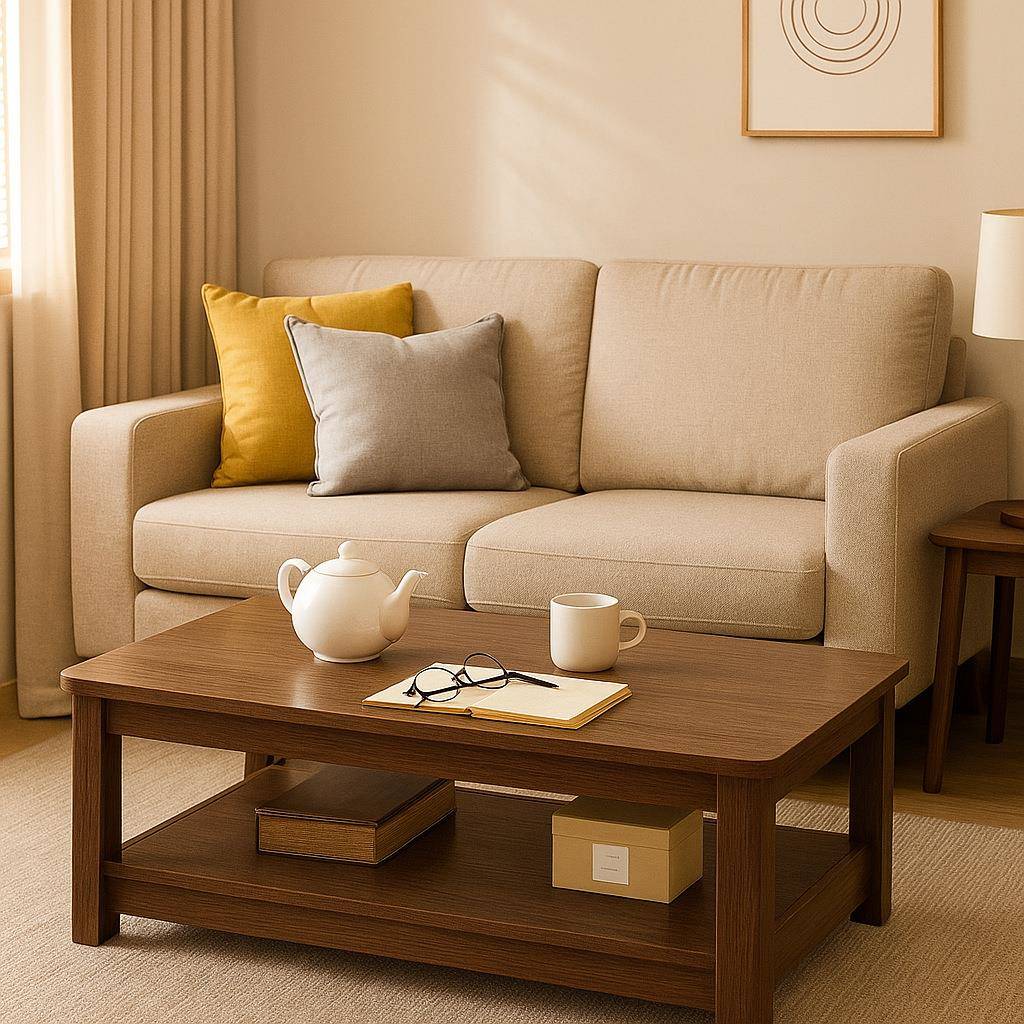 复古风茶几家用现代简约小户型客厅新中式会客茶桌新款长方形桌子