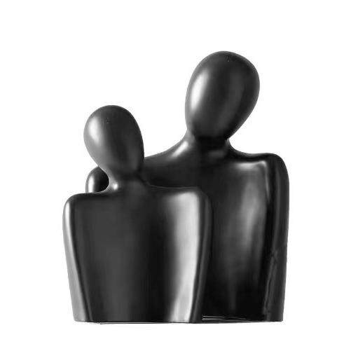 现代简约树脂情侣艺术摆件客厅电视柜玄关卧室书桌样板房软装饰品