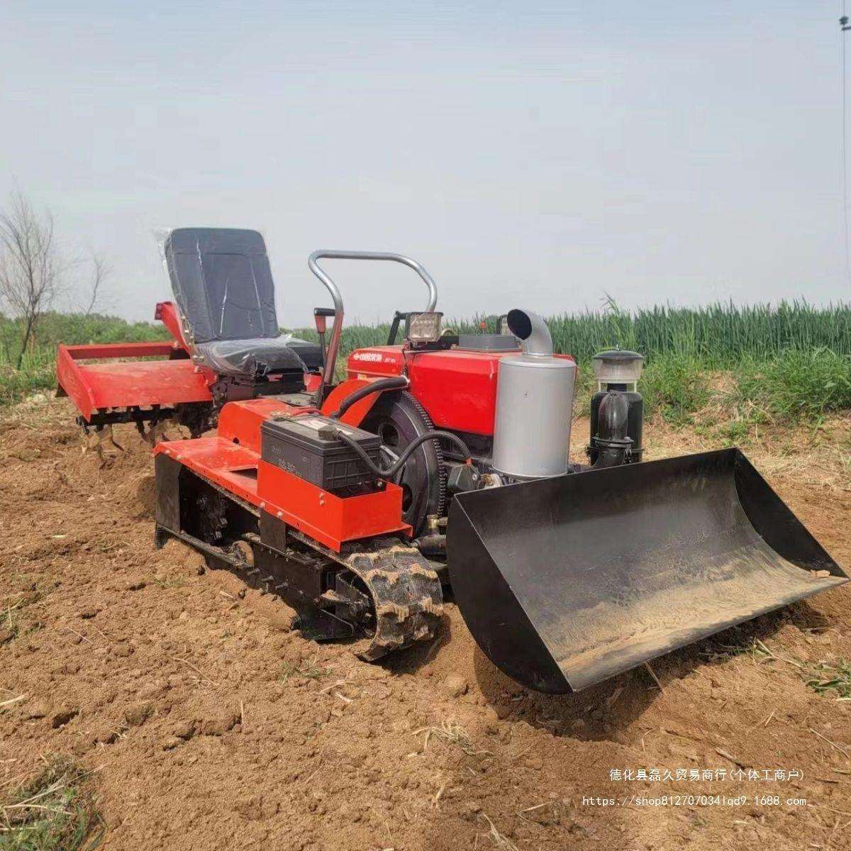 多功能履带式旋耕机农用耕田机小型耕地机家用水田微耕机四驱起垄