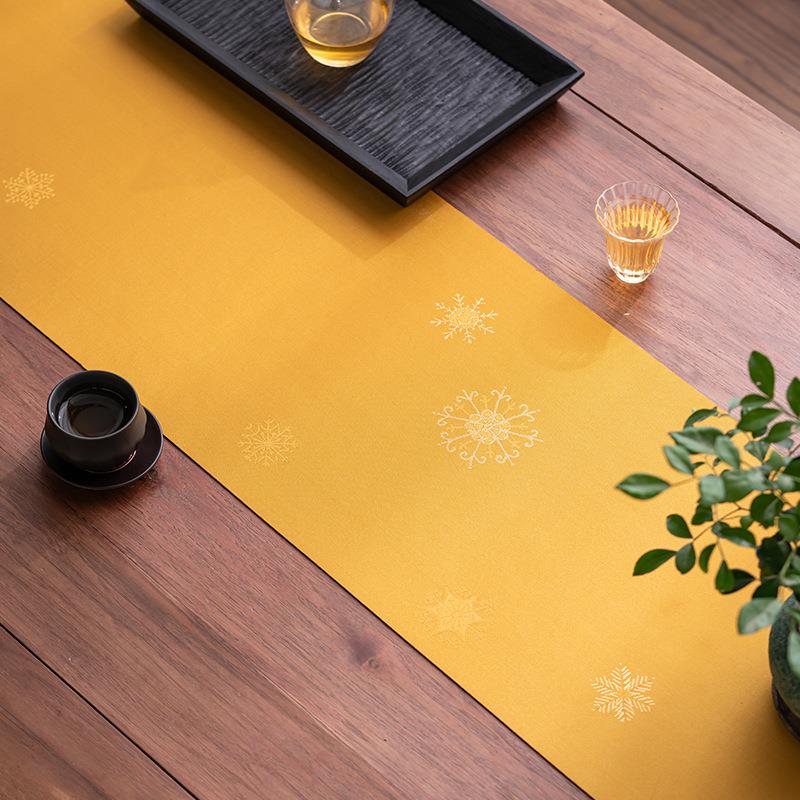 国风织锦茶席轻奢桌旗茶桌垫国潮风茶艺杯垫茶几布艺防水防滑桌旗