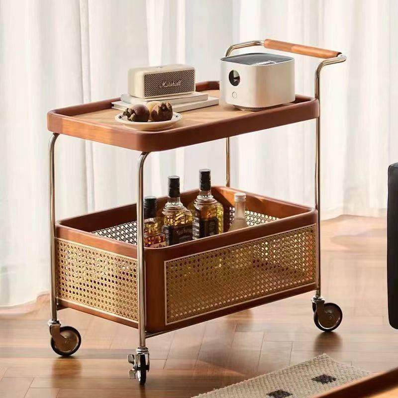 实木小推车樱桃木可移动边几复古藤编收纳置物角几客厅沙发侧边柜,鲜花速递/花卉仿真/绿植园艺,割草机/草坪机,淘宝优惠券,粉丝福利购,淘宝优惠卷