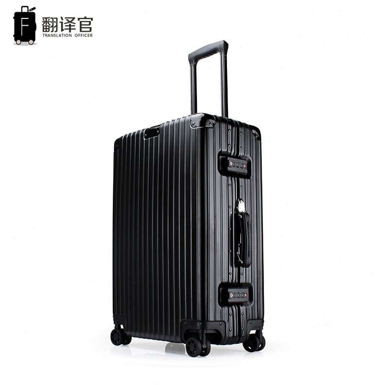 万向轮旅行托运20翻译子寸行李箱男铝框拉杆箱26女官密码箱登机箱