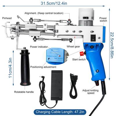 天津手工地毯簇绒机割绒织机织枪织布机tuftinggun枪编织
