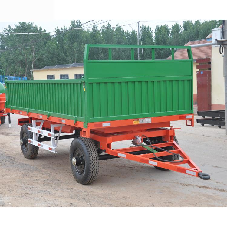 8吨农用自卸拖车自卸挂车拖拉机牵引拖车工具拖车平板拖车