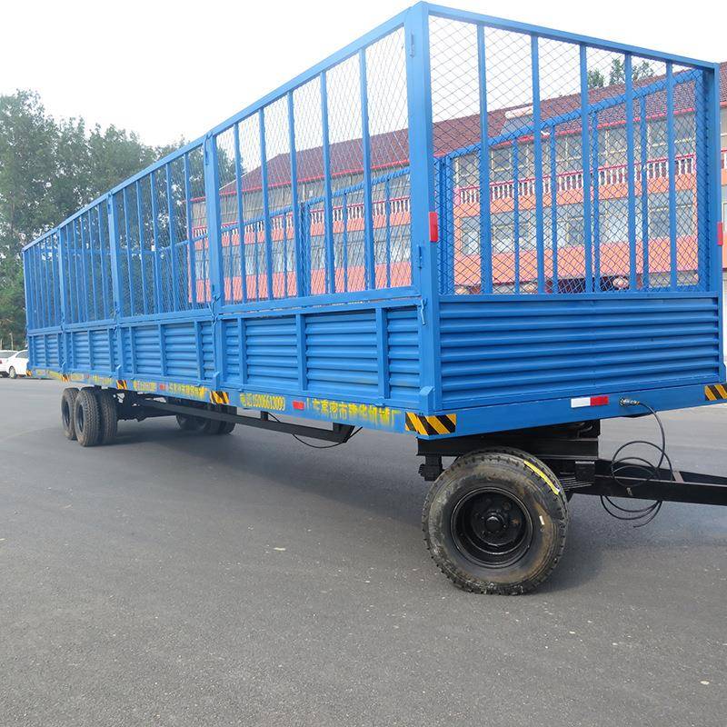 带护栏平板拖车0吨高围栏拖车可移动运输工具车