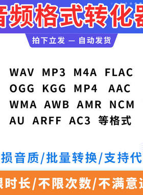 音频影片格式转换ncm flac kgm ogg m4a kgg mp4转mp3音乐转换器