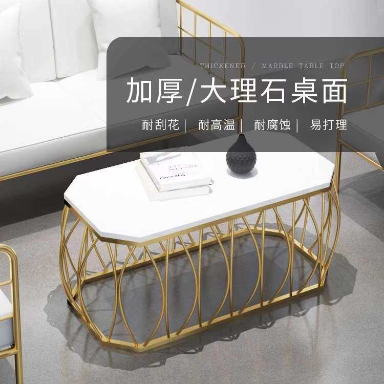 工业风布艺沙发服装店休闲沙发椅商务酒店接待轻奢沙发茶几组合