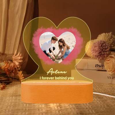 Etsy热卖LED心形情侣夜灯彩色水墨画亚马逊浪漫周年纪念品情人节