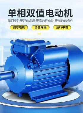 单相异步电动机国标纯铜220V大功率1.5/2/3.0/5.5电机小型两相电