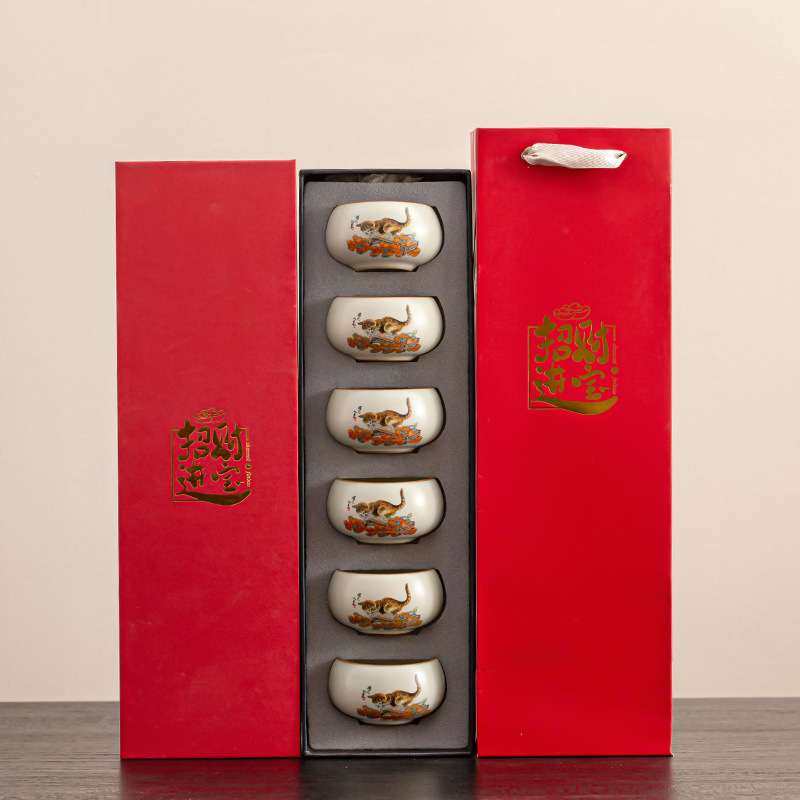 新中式汝窑柿子猫茶杯系列陶瓷釉上彩可养开片个人杯可家用代发,3C数码配件,USB灯,淘宝优惠券,粉丝福利购,淘宝优惠卷