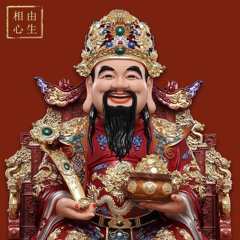 2025新款财神爷树脂高档文财神真身家用范蠡财神像比干财神摆件