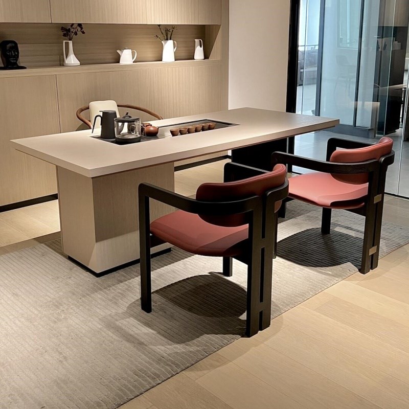 新中式茶桌椅组合黑m胡桃木茶台茶桌2025新款高端实木茶桌轻奢现