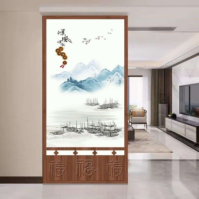 中式屏风隔断客厅入户玄关风水楼梯口卫生间挡门家用双面座屏