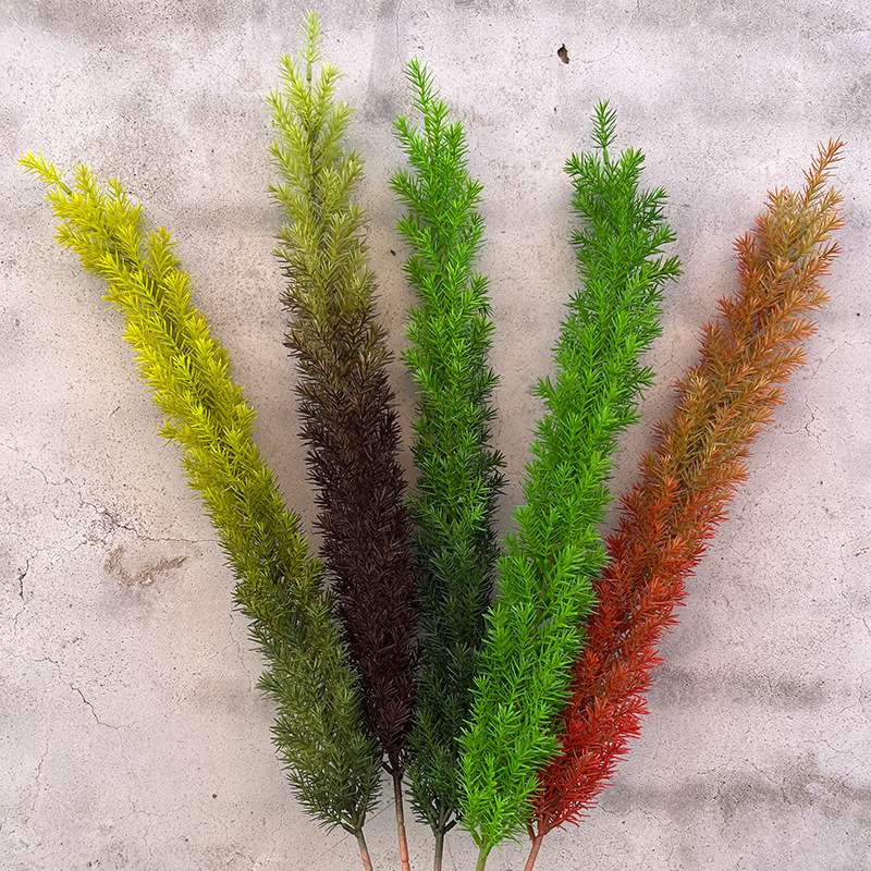 10枝装仿真狐尾天门冬单支渐变色花艺造景花材飞燕草绿植盆景家居