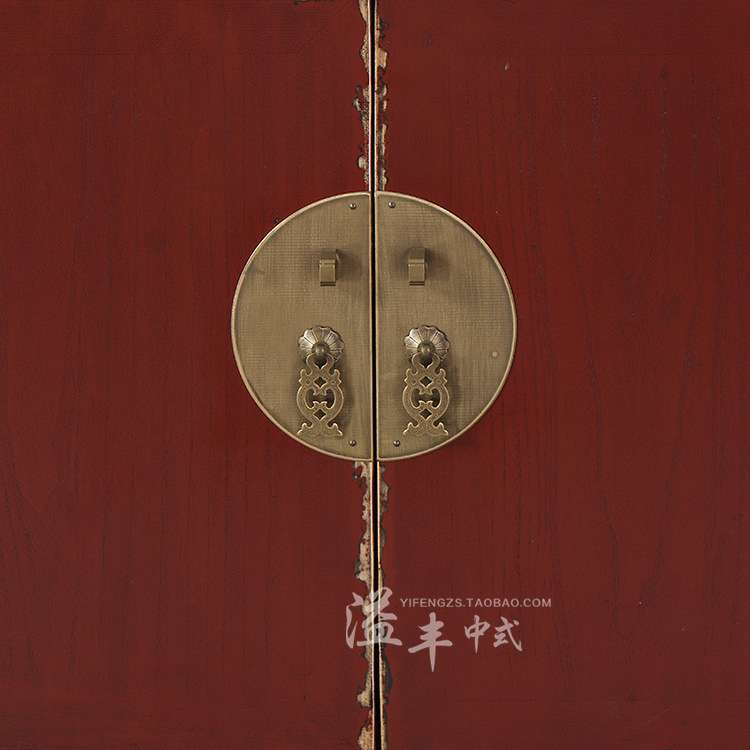 新中式餐边柜明清古典实木储物柜书房置物柜书柜子仿古做旧茶水柜