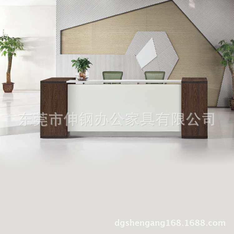 办公前台简约时尚屏风位挡板式接待桌台厂家直销广东家具