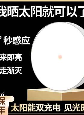 UG73人体感应灯家用走廊过道起夜间卧室睡眠智能自动太阳能充电小