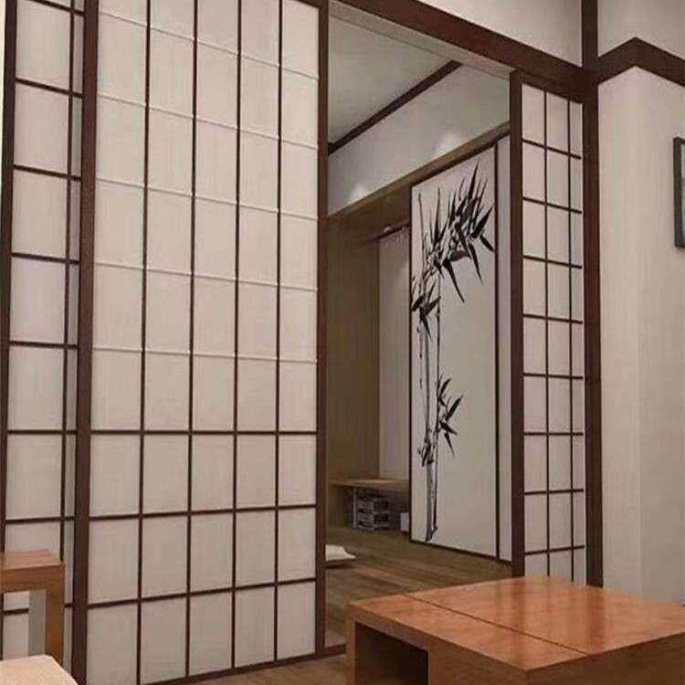 实木格子门日式推拉门榻榻米和室移门障加颜色素门其他手动防盗