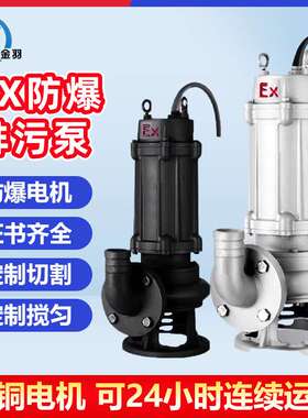 BQW150-180-20-18.5潜水排污泵 WQB国标EX加油站煤矿防爆潜污泵