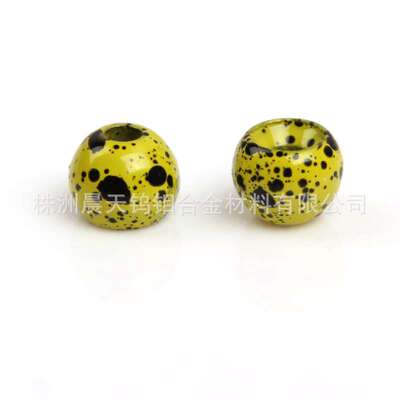太空色G型钨孔珠油墨色钨豆 飞蝇钓钨渔坠  G型tungsten beads