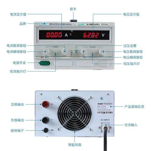 220VDC大功率直流电源220V10A20A编码器可调恒压源 模拟量控制输