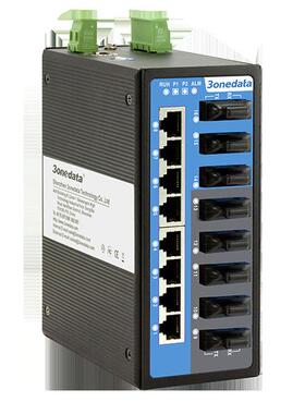 IES3016-8F 三旺8路10/100M自适应RJ45 + 8路百兆光 3onedata
