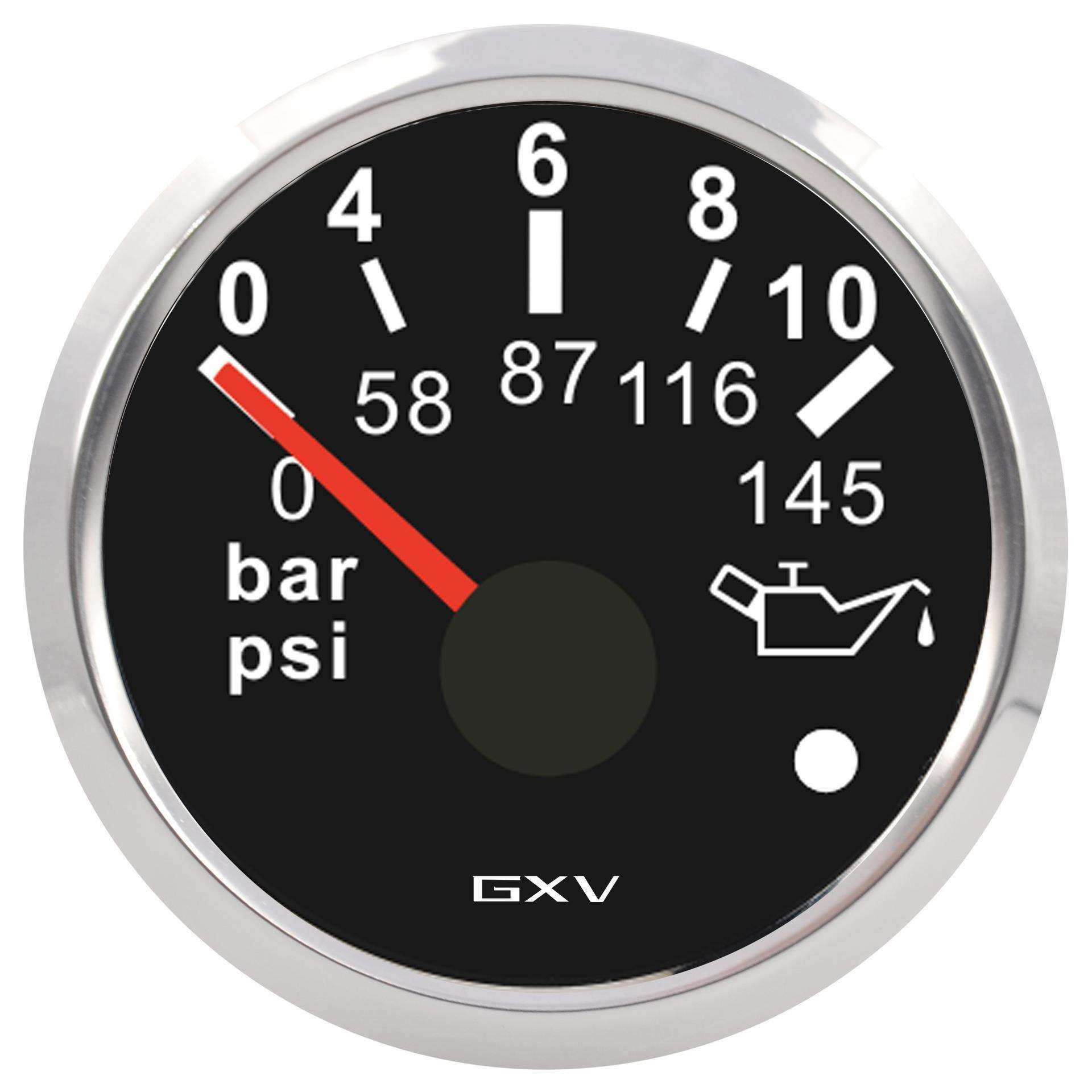 厂家直供指针油压表52mm自带报警功能船舶汽车游艇水温指针仪表盘