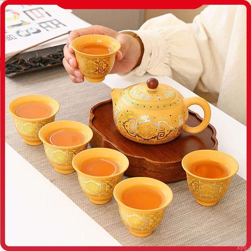 段泥掐丝回纹创意大容量断水凤鸣紫砂茶壶高颜值茶具泡茶专用茶器