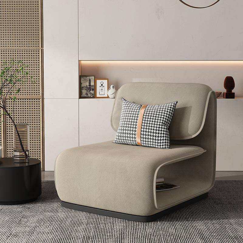 北欧轻奢懒人沙发极简创意网红休闲椅客厅小户型单人布艺沙发组合