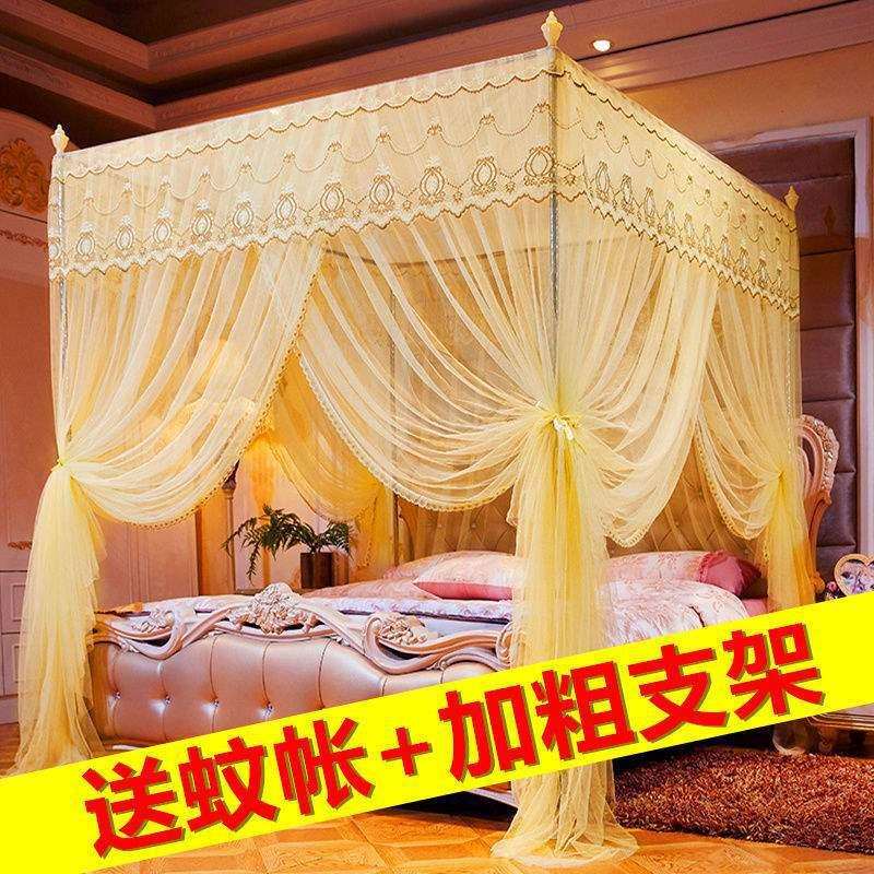 蚊帐三开门宫廷落地支架1.8米床2m床双人家用1.5米加密纹帐子1.0