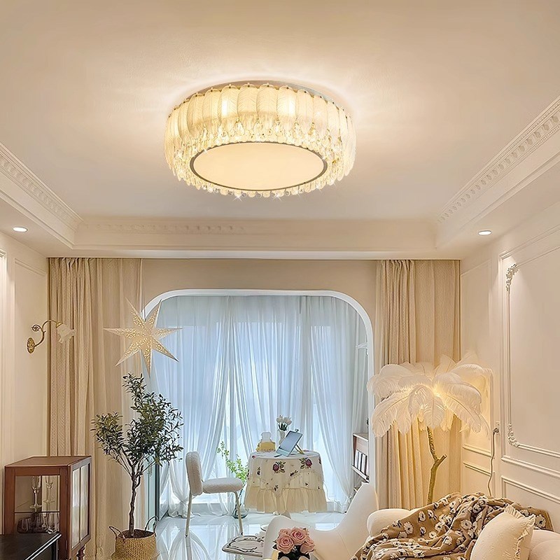 轻奢水晶吸顶灯客厅主灯现代简约卧室餐厅吊灯创P意2024年新款灯