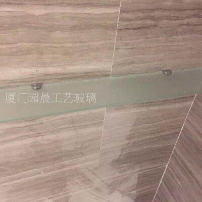 浴室钢化玻璃/可层板壁龛定制隔板镜前牙刷架置物架/淋浴房