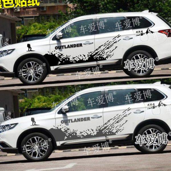 欧蓝德贴纸广汽汽车/车贴拉花改装车条1618款彩/专用7越野三菱1身