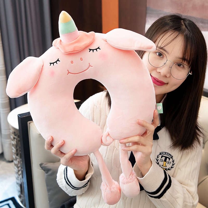 会动的U型枕护颈枕头车用颈部靠D枕办公午睡枕飞机汽车旅行枕头