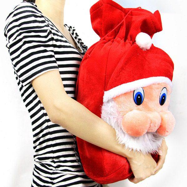 节日秀圣诞老人礼物束口袋圣诞节装饰礼品背袋布袋拉抽绳糖果绒布,节庆用品/礼品,圣诞礼品,淘宝优惠券,粉丝福利购,淘宝优惠卷