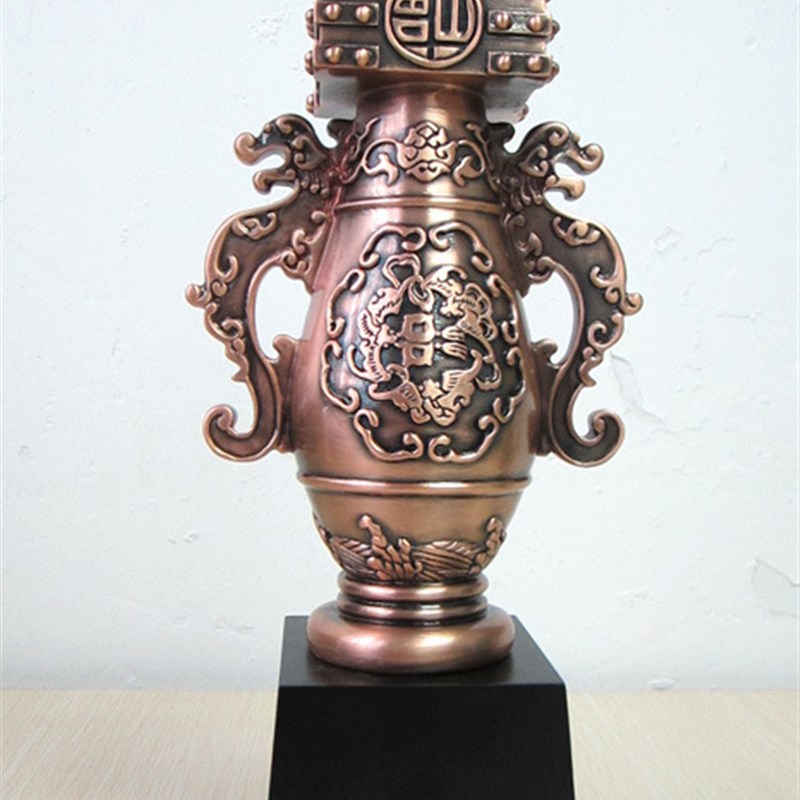金属工艺礼品锌合金压铸纯铜铅锡合金浇I铸红古铜茶壶花瓶家居摆